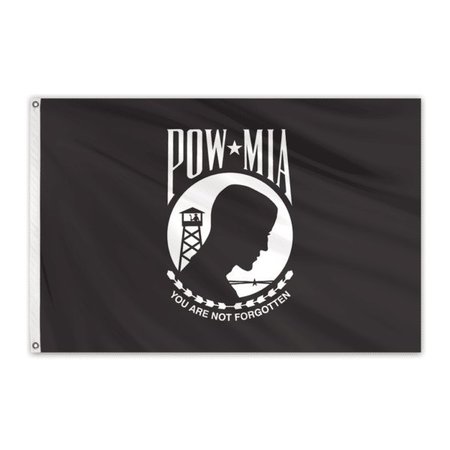 GLOBAL FLAGS UNLIMITED POW MIA Outdoor Nylon Flag 4'x6' Double Sided 203882